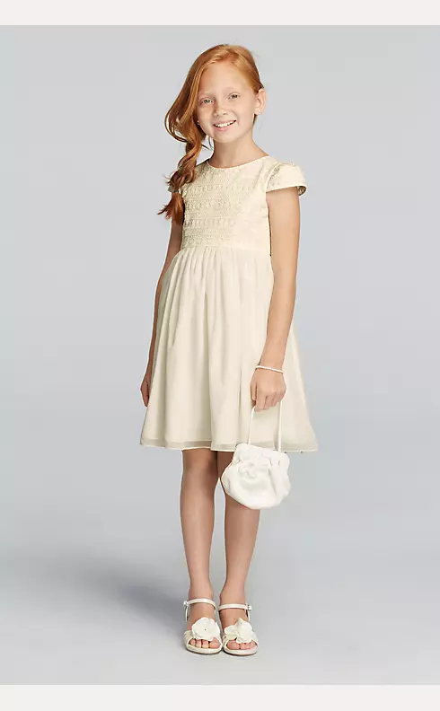 As-Is All Over Lace Short Sleeve A-line Dress Image 1