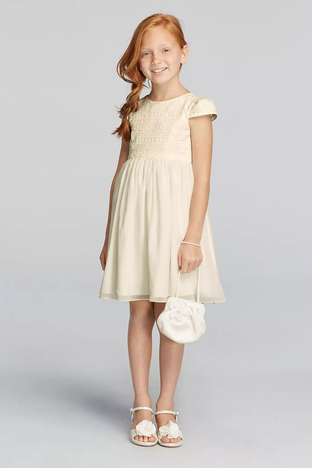 As-Is All Over Lace Short Sleeve A-line Dress Image