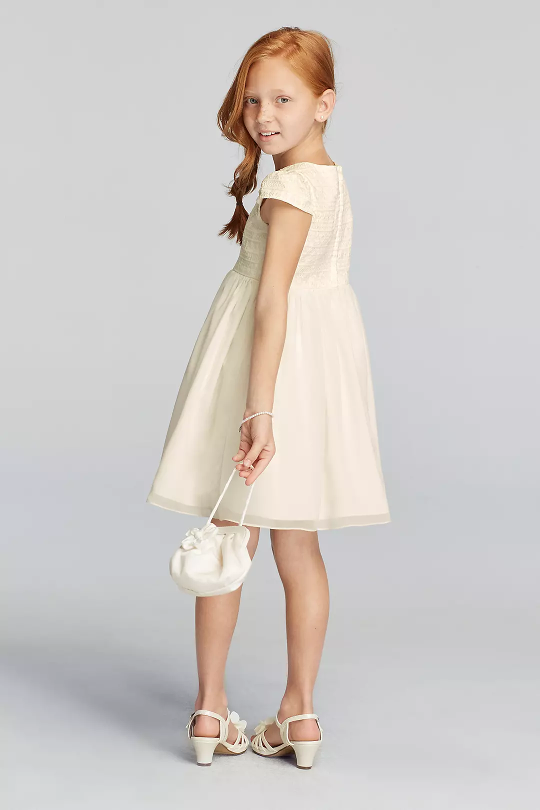 As-Is All Over Lace Short Sleeve A-line Dress | David's Bridal