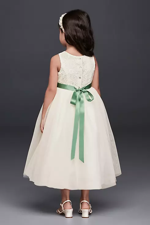 As-Is Lace and Mesh Tank Flower Girl Dress Image 2