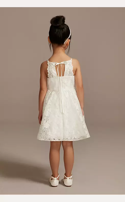 Cute Halter Lace Flower Girl Dresses for Beach Wedding GL1085