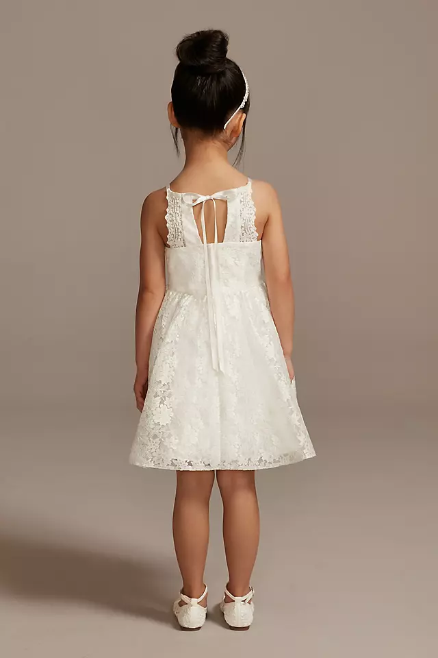 As Is Lace Tie-Back Halter Flower Girl Dress Image 2