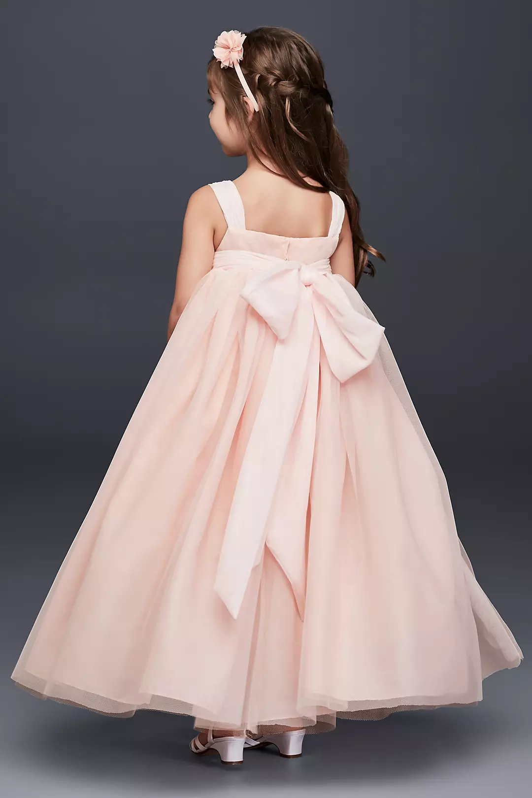 Tulle Flower Girl Dress with 3D Floral Bodice Image 2
