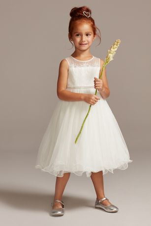 SD2156 White Flower Girls Dresses With Long Sleeves Appliques