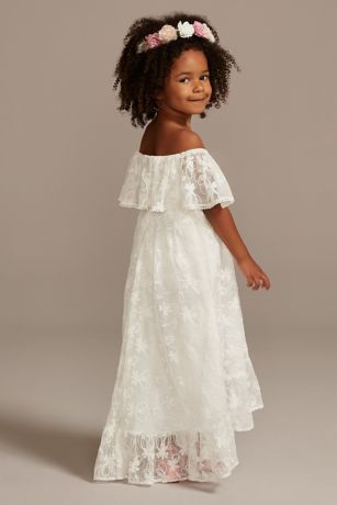 Off Shoulder Flower Girl Dress