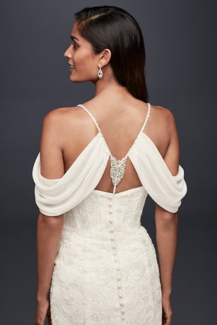 bless n° 67 Neckerchiefdress Twist Bodice Chiffon Dress with Beaded Belt | David's Bridal