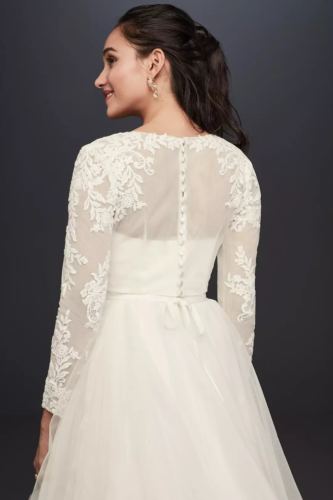 Embroidered Lace Long-Sleeve Dress Topper Image 2