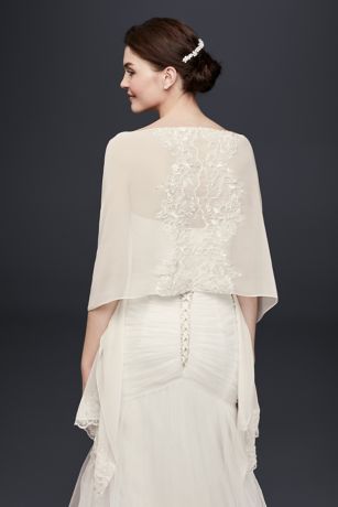 davids bridal chiffon wrap