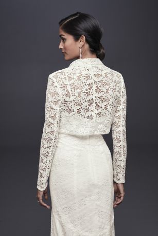 Long-Sleeve Lace Jacket | David's Bridal