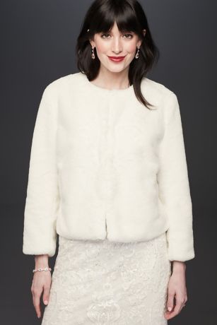 david's bridal faux fur wrap