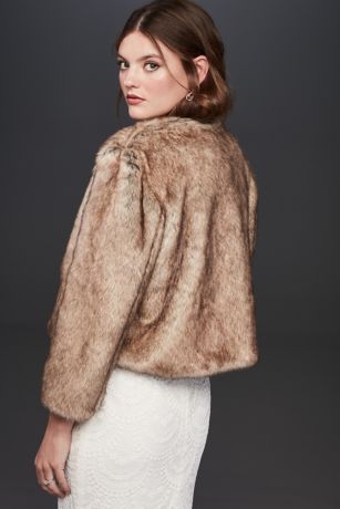 davids bridal faux fur