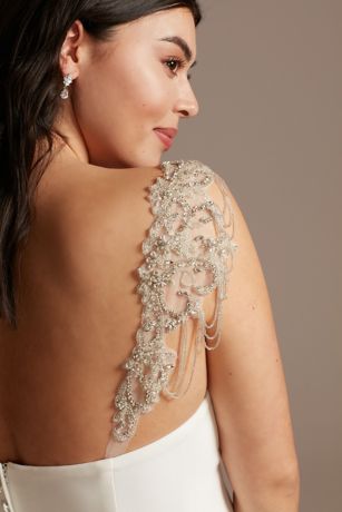 Removeable Wedding Dress Straps Wraps Shawl Straps for Strapless Dress