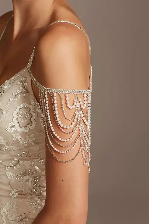 Pearl Crystal and Bead Detachable Spaghetti Straps Image 2