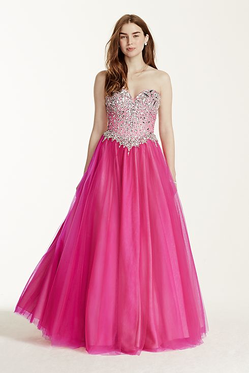 Crystal Embellished Sweetheart Bodice Ball Gown Image