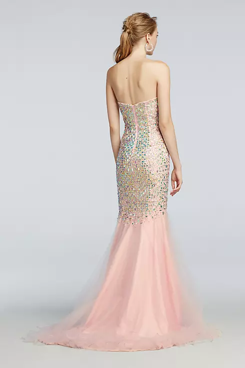 Crystal Beaded Mermaid Prom Dress with Train Image 2