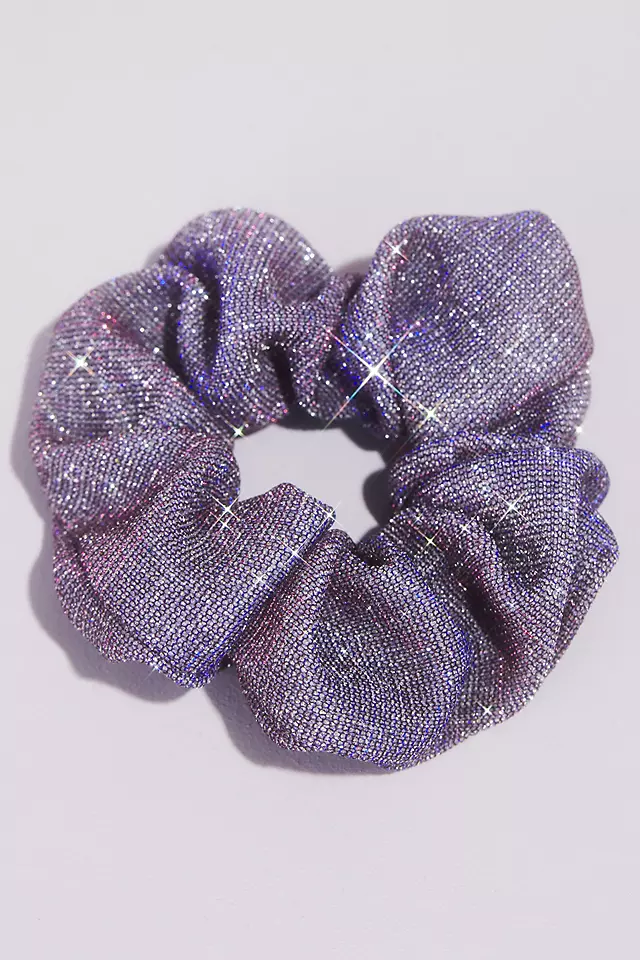 Metallic Iridescent Glitter Scrunchies Three-Pack Image 2