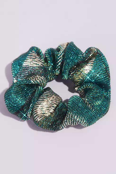 Metallic Iridescent Glitter Scrunchies Three-Pack Image 4