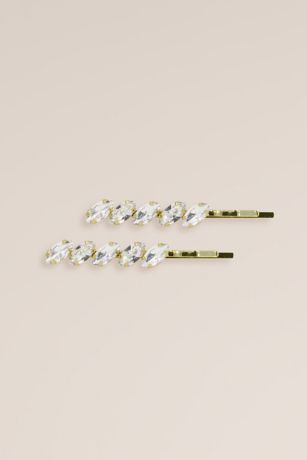 Linear Marquise Swarovski Crystal Bobby Pin Set