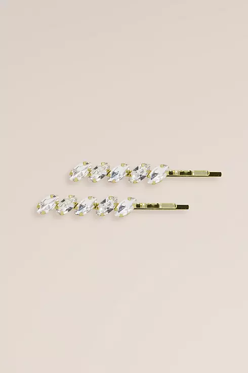 Linear Marquise Swarovski Crystal Bobby Pin Set Image 1