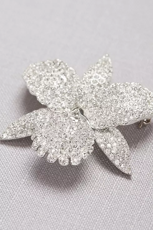 Pave Orchid Brooch Image 2