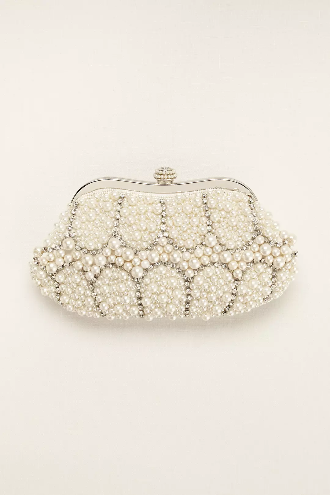 Expressions NYC Mixed Pearl and Crystal Clutch Image
