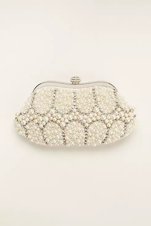 Expressions NYC Mixed Pearl and Crystal Clutch Image 1