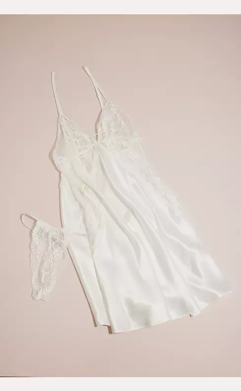 Chantilly Lace and Satin Chemise Image 4