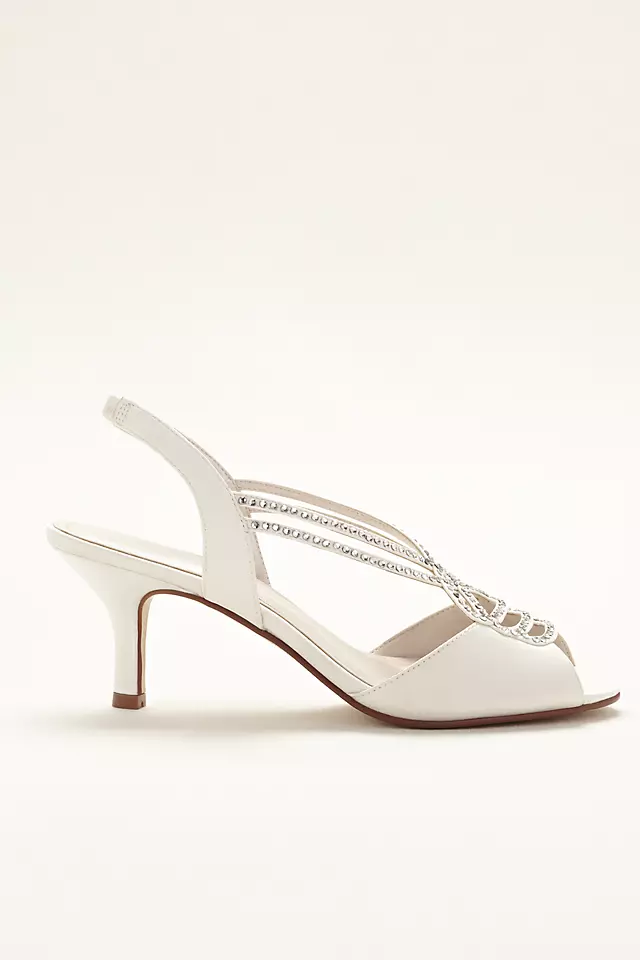 Caparros Mid Heel Sandal with Crystal Straps Image 3