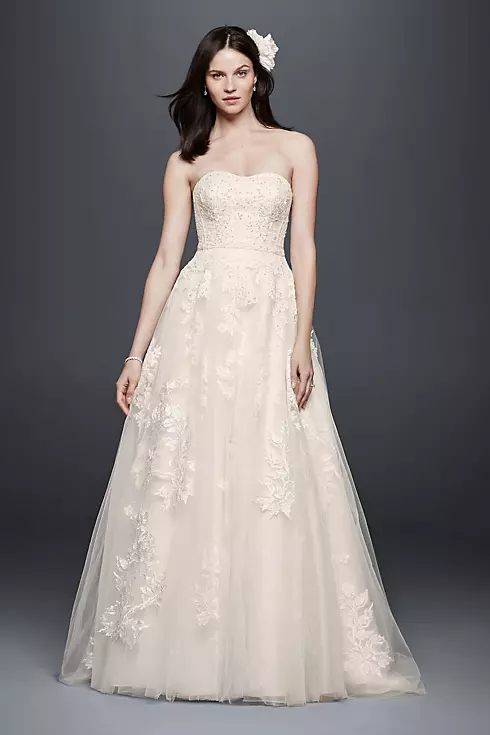 Beaded Sweetheart Tulle Ball Gown Wedding Dress Image 1