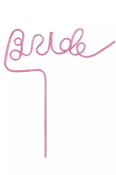 Bride Cursive Straw Image 1