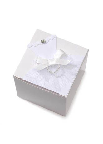 Wedding Dress Favor Boxes Pack of 12  Image
