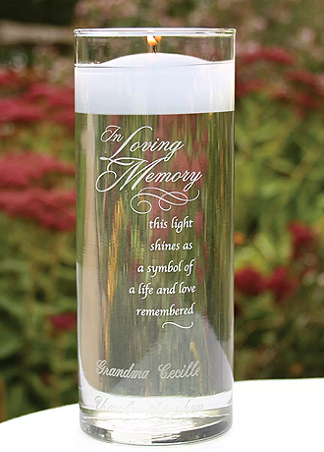 Personalized In Loving Memory Cylinder Image