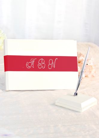 DB Exclusive Crystal Monogram Guest Book and Pen Image
