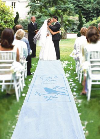 Personalized Bird Silhouette Aisle Runner Image