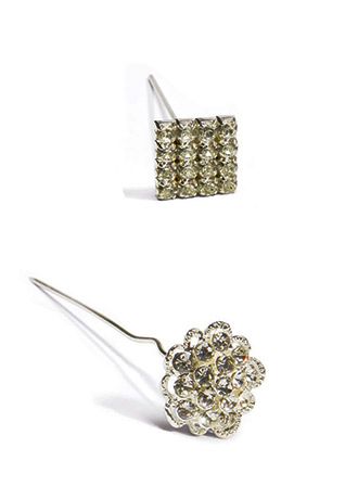 Crystal Decorative Flower or Square Set of 3 Image