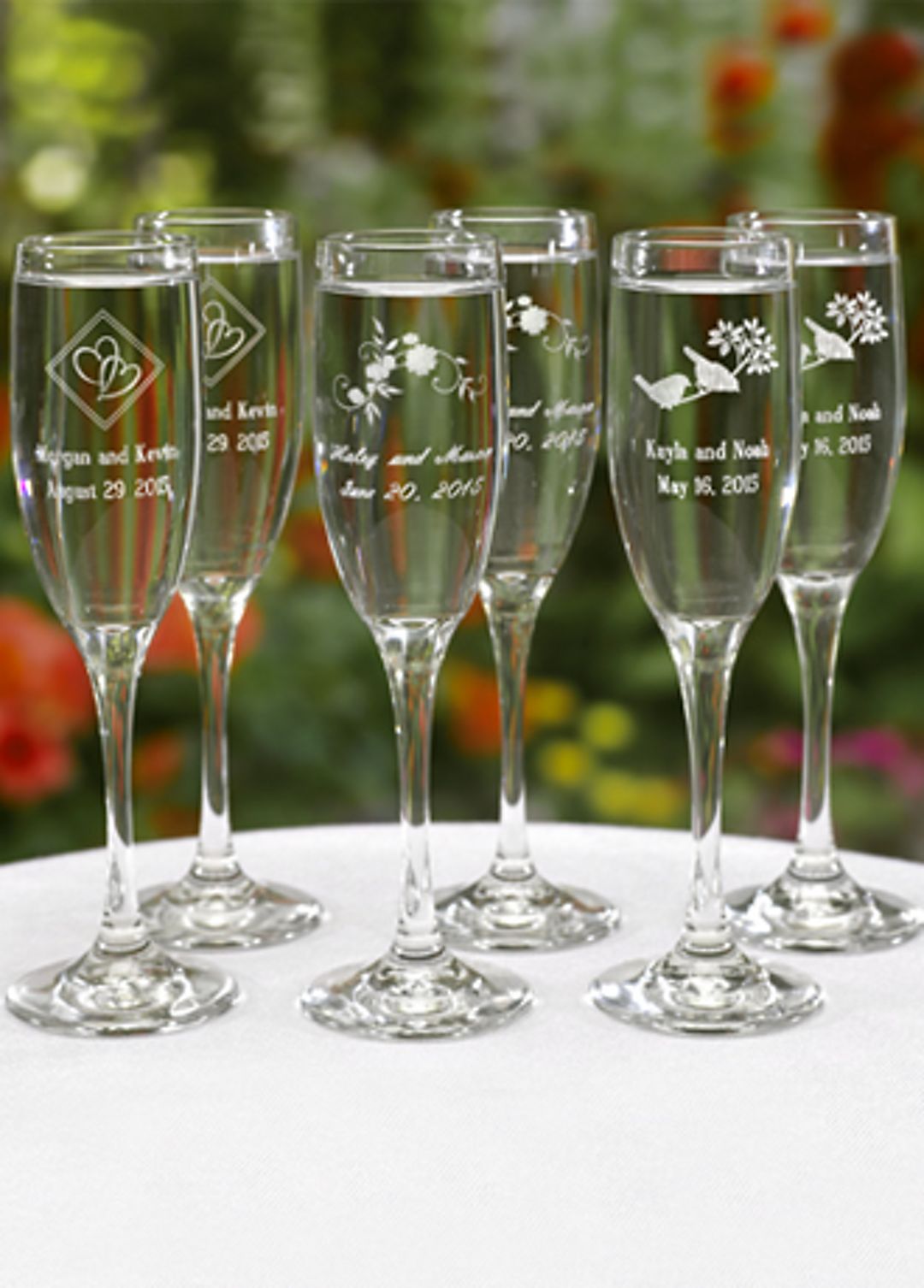 Personalized Choice of Design Toasting Flutes Image 1