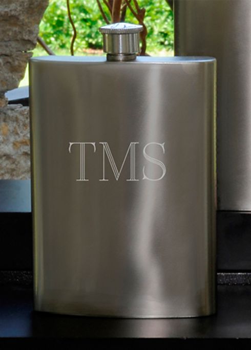 Personalized Gunmetal Flask Image 1