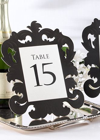 Baroque Openwork Table Number Card Set of 15 Image