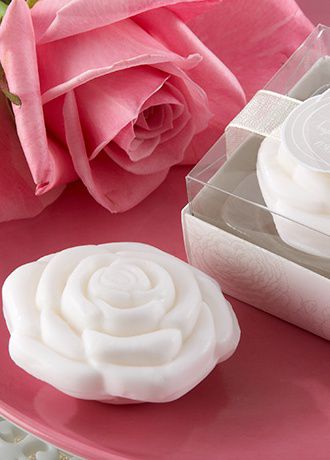 Rose Shaped Scented Soap Favor Image
