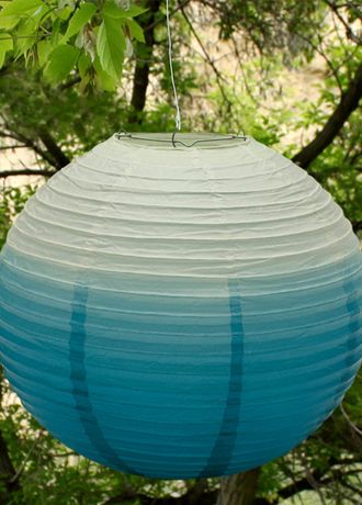 Ombre Colored Round Paper Globe Lanterns Image