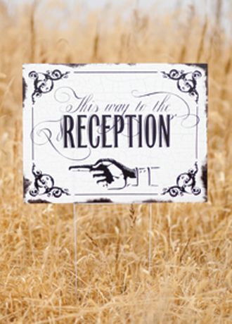 Vintage Reception Sign Image