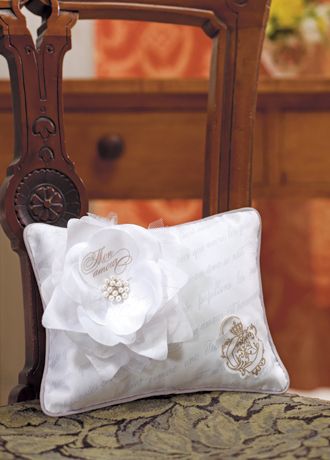 Parisian Love Letter Blossom Ring  Bearer Pillow Image