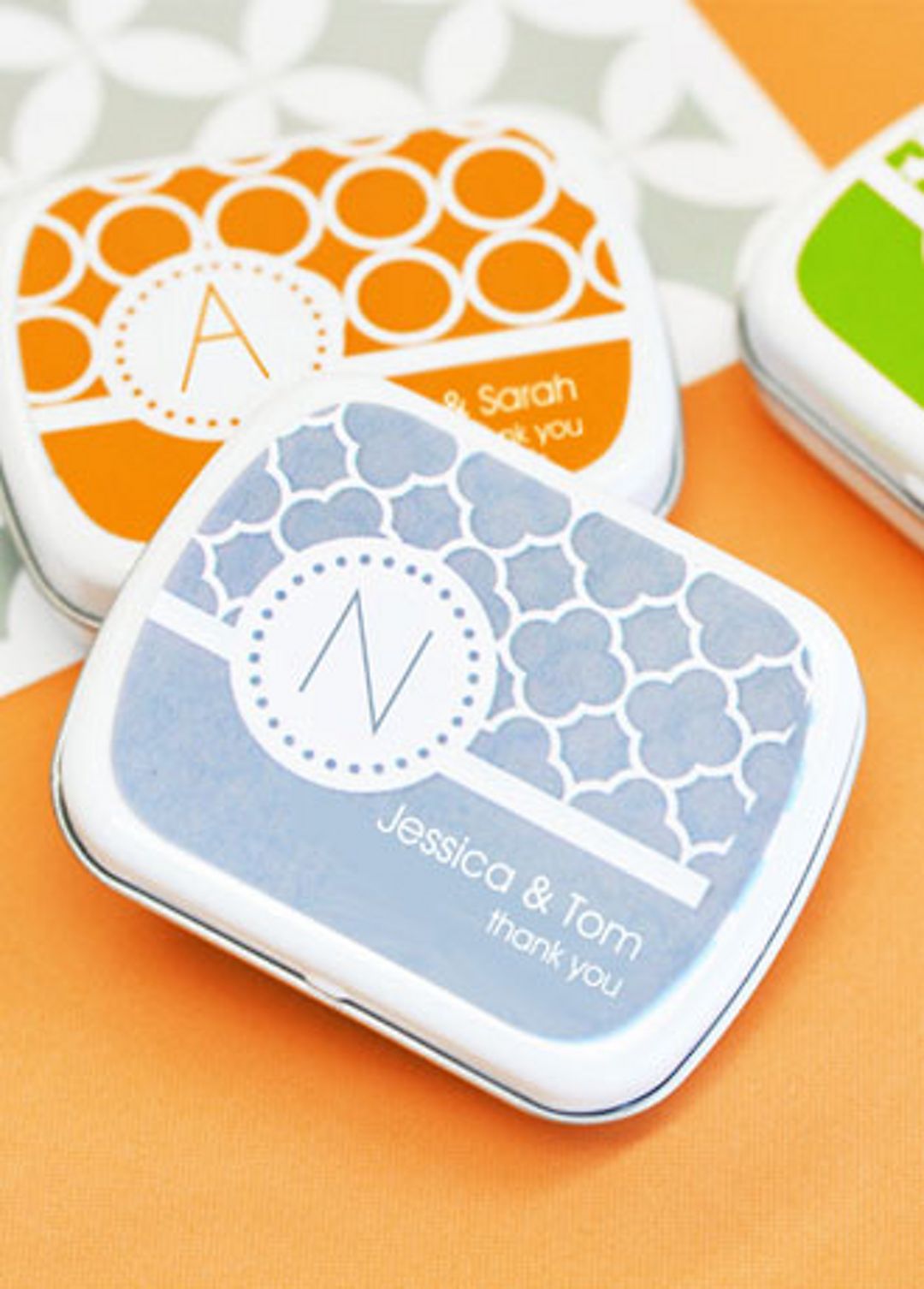 Personalized MOD Pattern Monogram Mint Tins Image 1