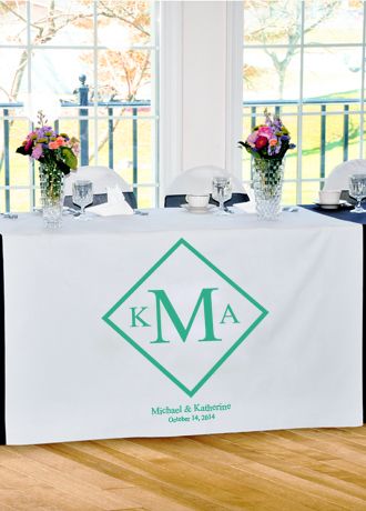Personalized Diamond Monogram Table Runner Image