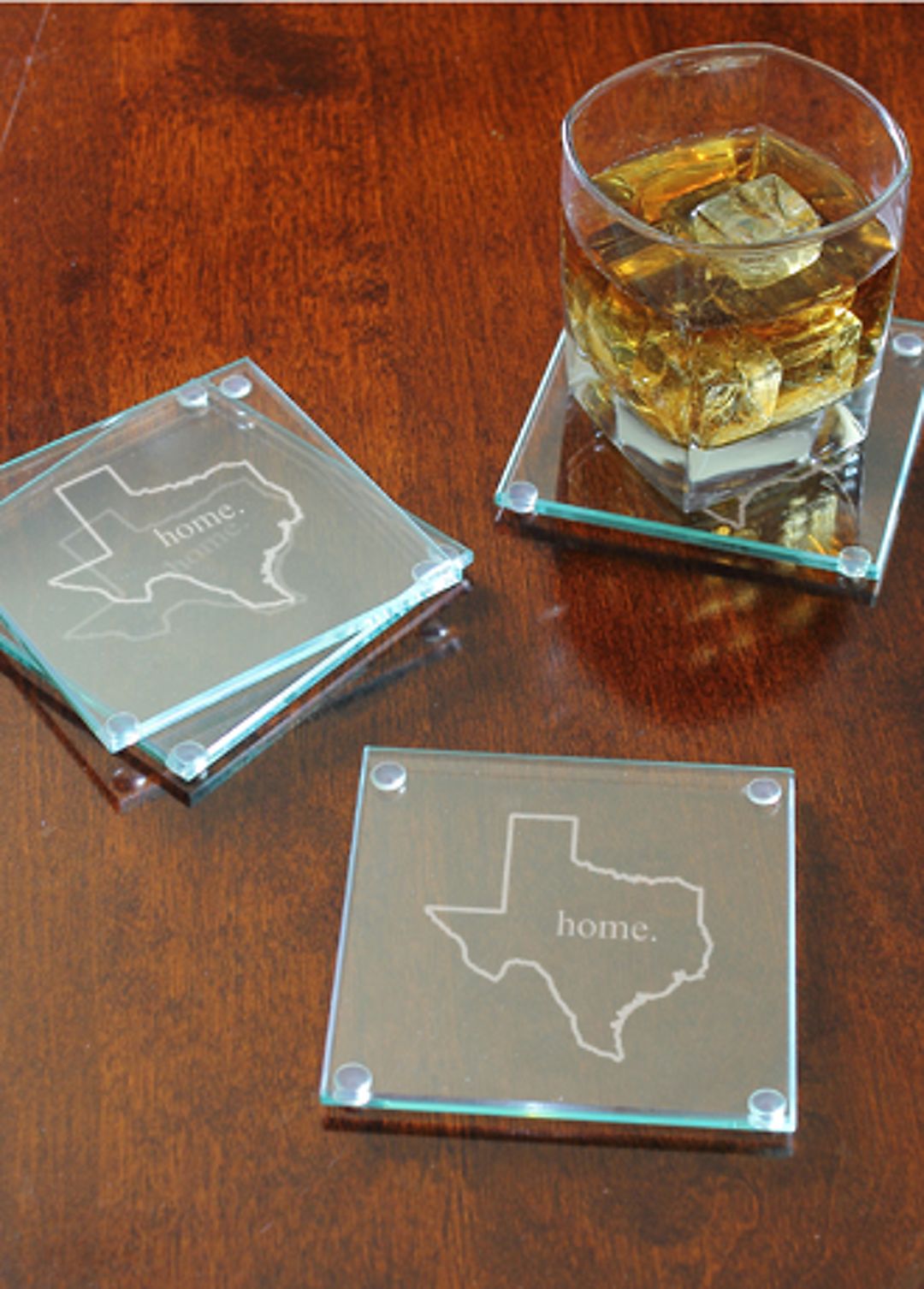 Home State Glass Coasters Set of 4 Image 1