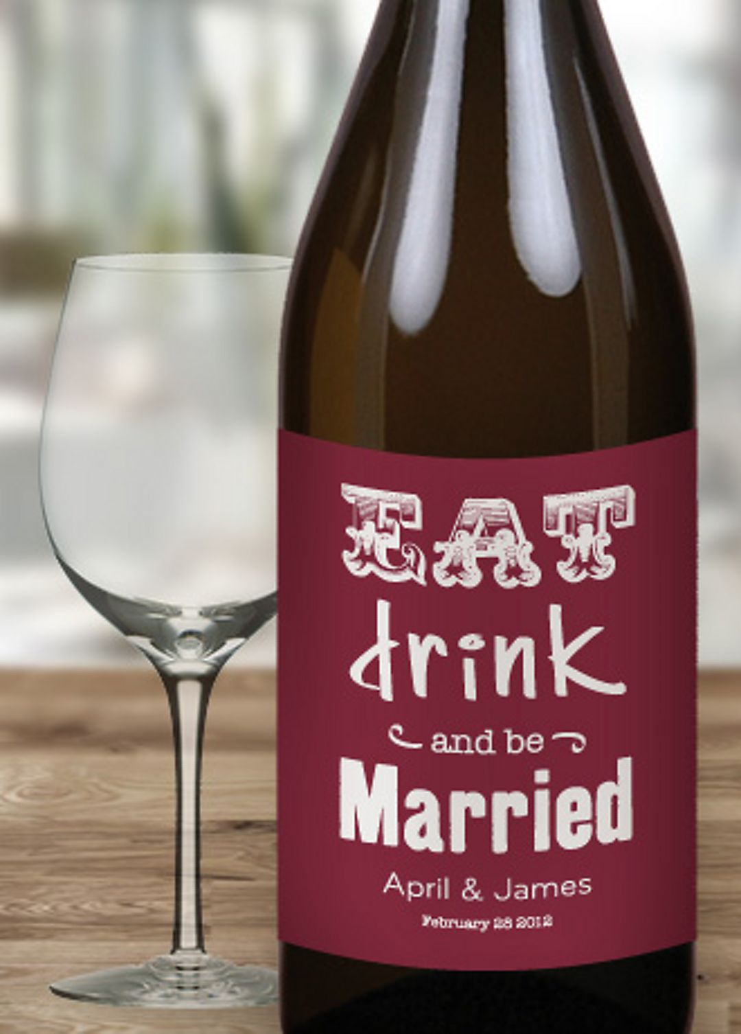 DB Excl Personalized Wine Labels Set of 4 Image 1