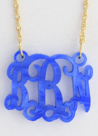 Personalized Small Acrylic Monogram Necklace Image