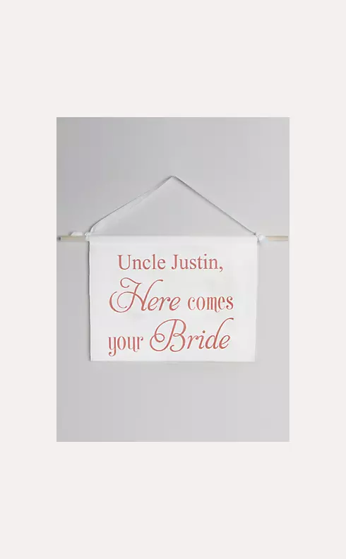 Personalized Canvas Here Comes Your Bride Sign Image 1