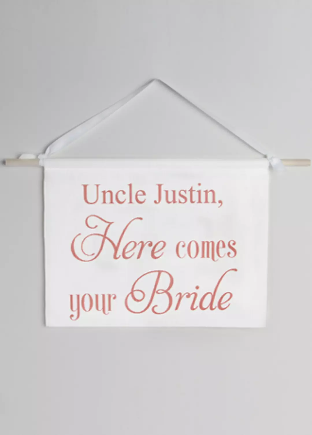 Personalized Canvas Here Comes Your Bride Sign Image
