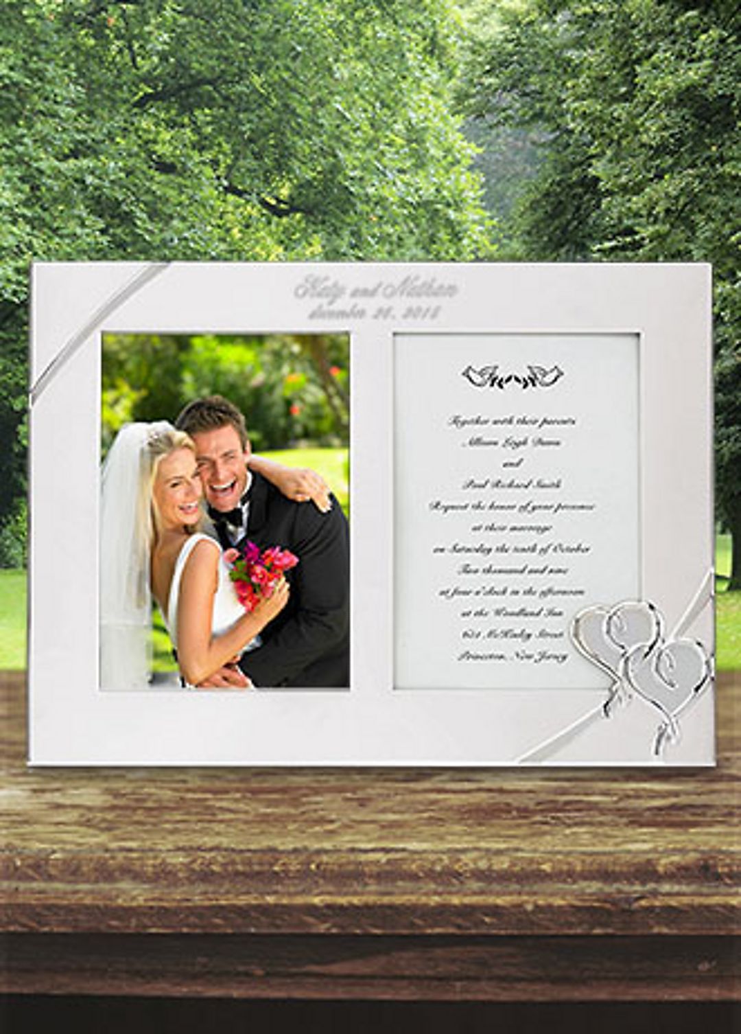 Personalized Lenox True Love Invitation Frame Image 2